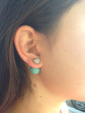 Turquoise Stone & Crystal Double-Sided Earrings (As seen in Life & Style Magazine) - My Jewel Candy - 2