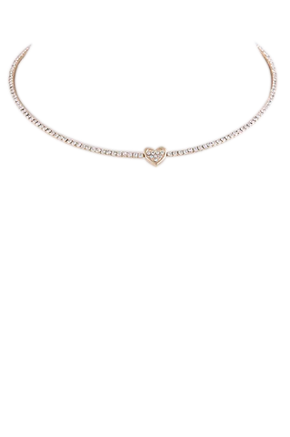 Crystal Heart Collar Necklace - My Jewel Candy - 1